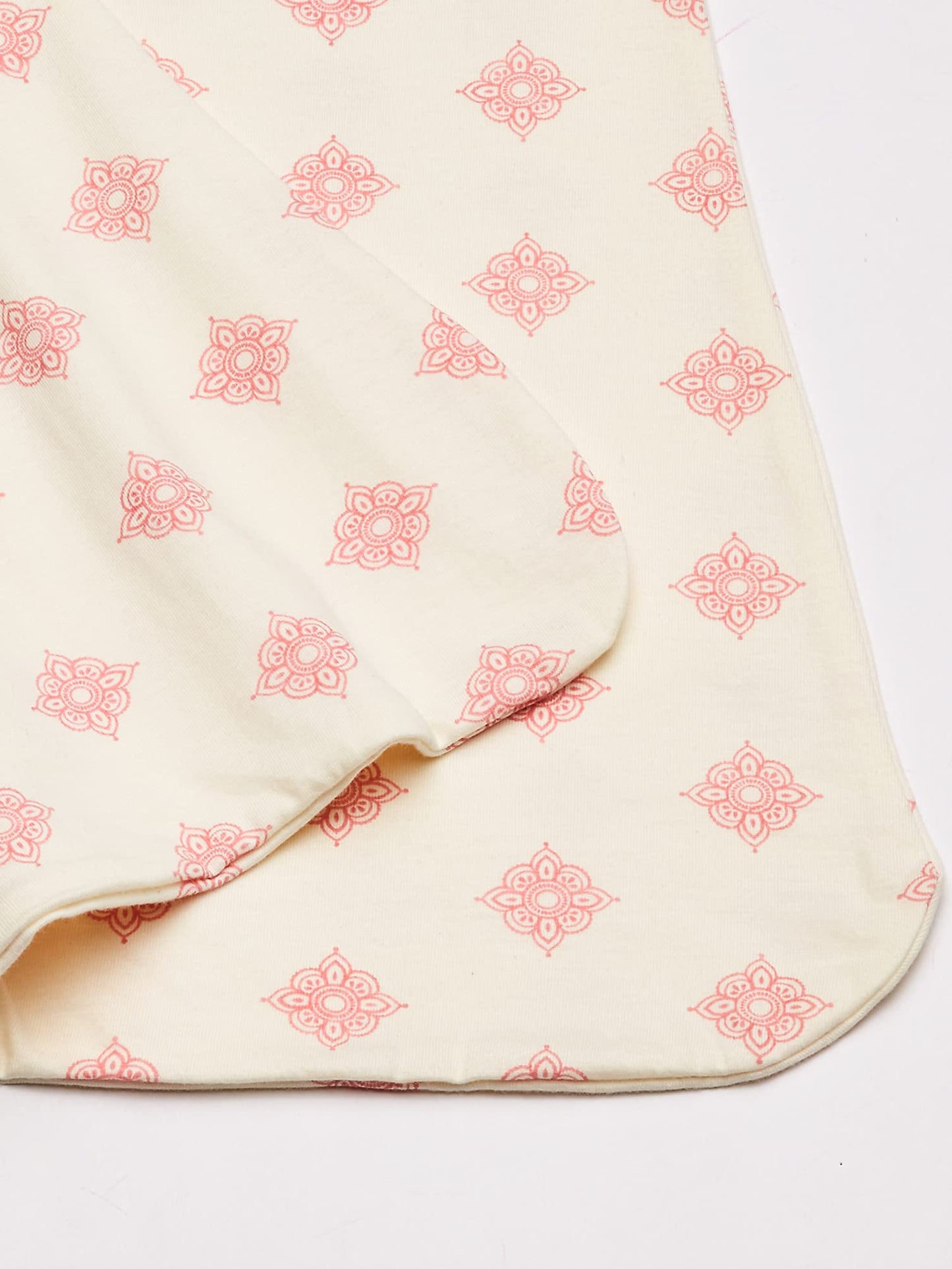 Touched by Nature Unisex Baby Organic Cotton Sleeveless Wearable Sleeping Bag, Sack, Blanket, Dainty Rosette, 18-24 Months