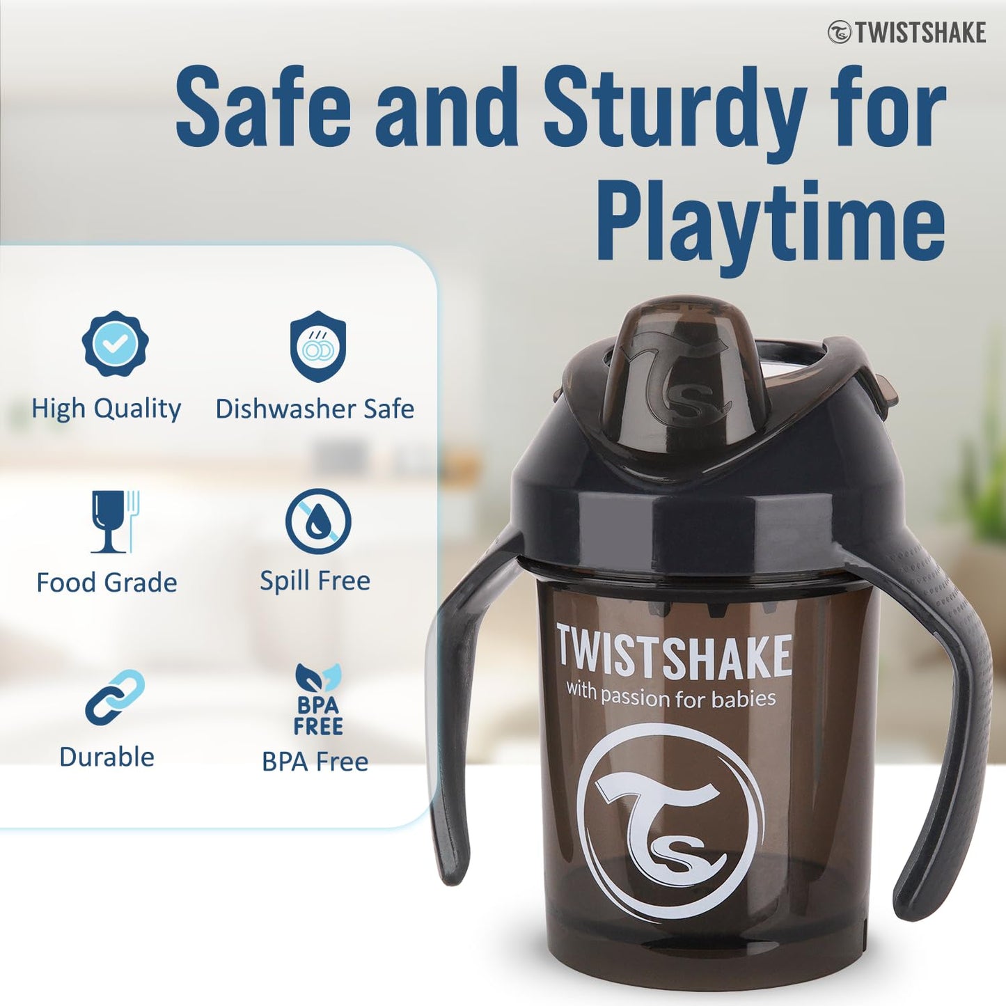 Twistshake Mini Cup 230Ml / 8Oz 4+M Black