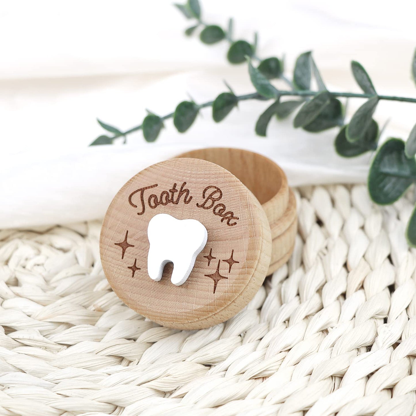 Xunboo Wooden Tooth Fairy Box Dropped Tooth Keepsake Storage Box For Boys And Girls Cute Lost Tooth Holder Toddler Teeth Case (1