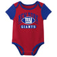 Outerstuff Nfl Newborn Baby And Infant Short Sleeve Bodysuit Variety 3-Pack - New York Giants, 3-6M