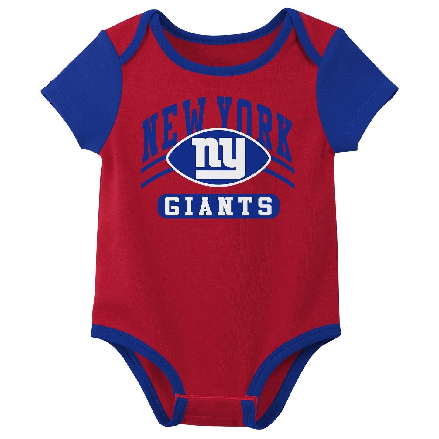 Outerstuff Nfl Newborn Baby And Infant Short Sleeve Bodysuit Variety 3-Pack - New York Giants, 3-6M