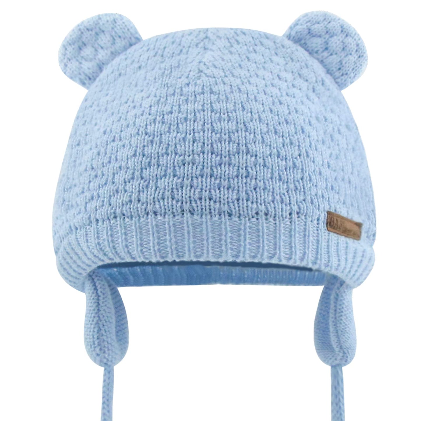Duoyeree Kids Baby Hat Soft Warm Cable Knit Beanie Toddler Girl Fall Winter Hats(Aqua Blue,6-12 Months)