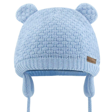 Duoyeree Kids Baby Hat Soft Warm Cable Knit Beanie Toddler Girl Fall Winter Hats(Aqua Blue,6-12 Months)