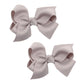 Koolgil Baby Girl's 2Pcs Cute 3 Inch Pure Color Bow-knot Hair Clip for Photography Travel Daily Life (Grey)