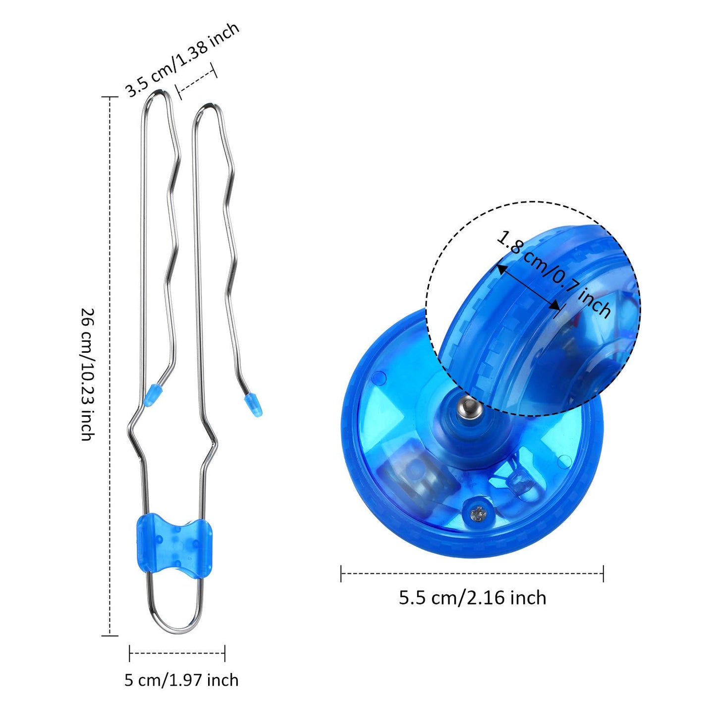 4 Pieces Retro Magic Rail Twirler Flashing Gyro Wheel Classic Rail Twister Vintage Fidget Toy Magnetic Gravity Defying Stunt Toy