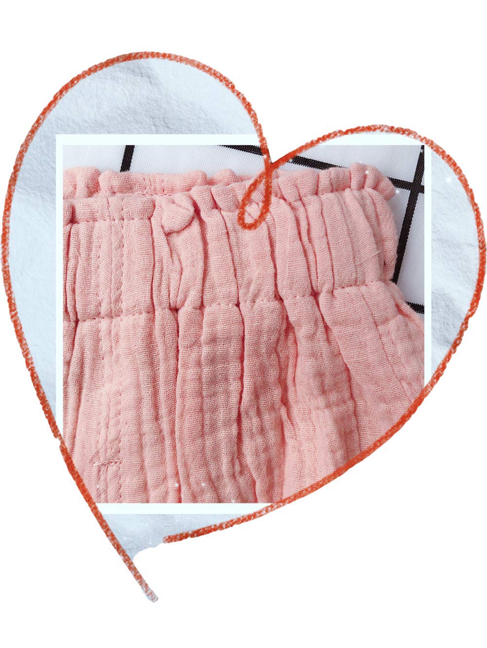 Looly Unisex Baby Girls Boys 3 Pack Cotton Linen Blend Bloomer Shorts (66 (3-6Month), Pink, Color, White)