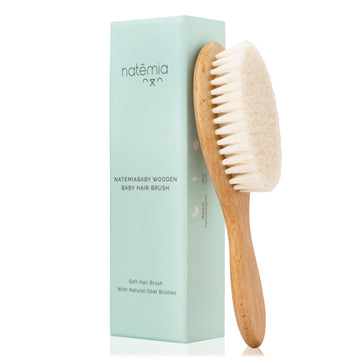 Natemia Baby Hair Brush - Soft Bristle Hair Brush Baby, Baby Registry Gift, Soft Baby Brush, Toddler Hair Brush For Boys & Girls
