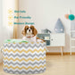 Visesunny Grey And Yellow Plaid Chevron Collapsible Large Capacity Basket Storage Bin With Durable Cotton Handles, Home Organize