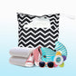 Frienda 4 Pieces Wet Dry Bag for Baby Waterproof Reusable Washable Diaper Bag Sealed with Handle for Travel, Beach, Swimsuit, Di