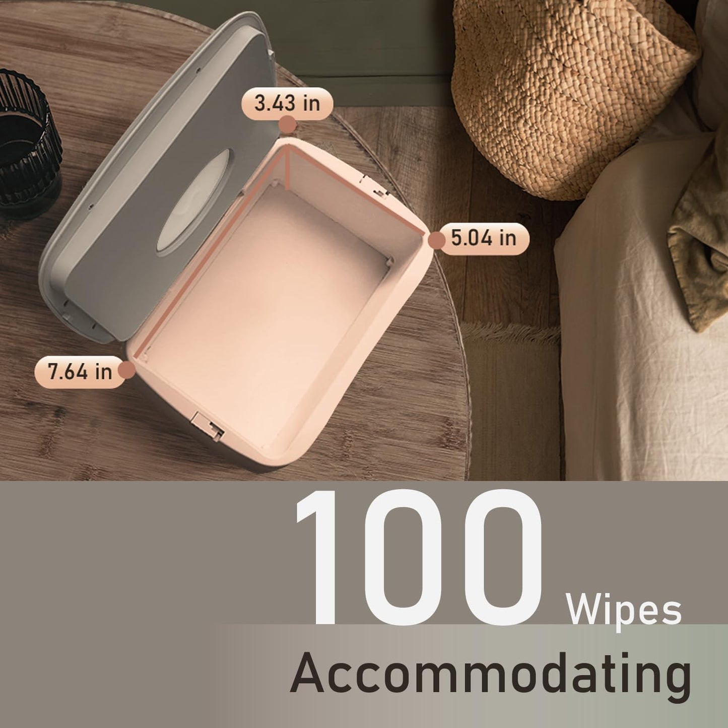 Baby Wet Wipe Warmer, Dispenser, Holder And Case - Easy Press On/Off Switch, Only Available At Amazon