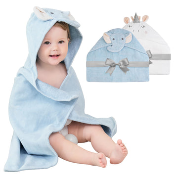Softan 2 Pack Baby Hooded Towels, Premium Soft Cotton Baby Bath Towels With Hood, Extra Thick And Super Absorbent, Essential For