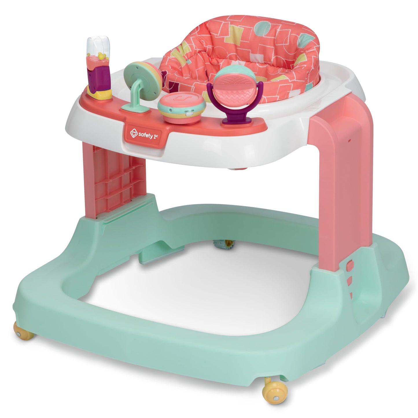 Safety 1st Ready, Set, Walk Dx Developmental Baby Walker with Wheels, Baby Toys, River