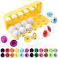 Dimple Fun Egg Matching Toy (Total 12 Eggs) - Toddler STEM Easter Eggs Toys, Shape Recognition Egg Toys for Kids, Educational Co