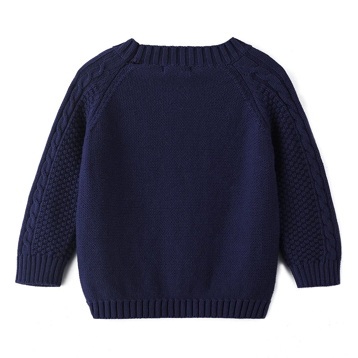 Curipeer Baby Boys' Girls' Cable Knit Sweater Long Sleeve Solid Pullover Toddler Crew Neck Fall 2-3Y