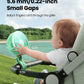 Gaiatop Baby Stroller Fan, 4000Mah Oscillating Mini Portable Fan With Light, 4 Speeds Battery Operated Small Handheld Desk Fan,