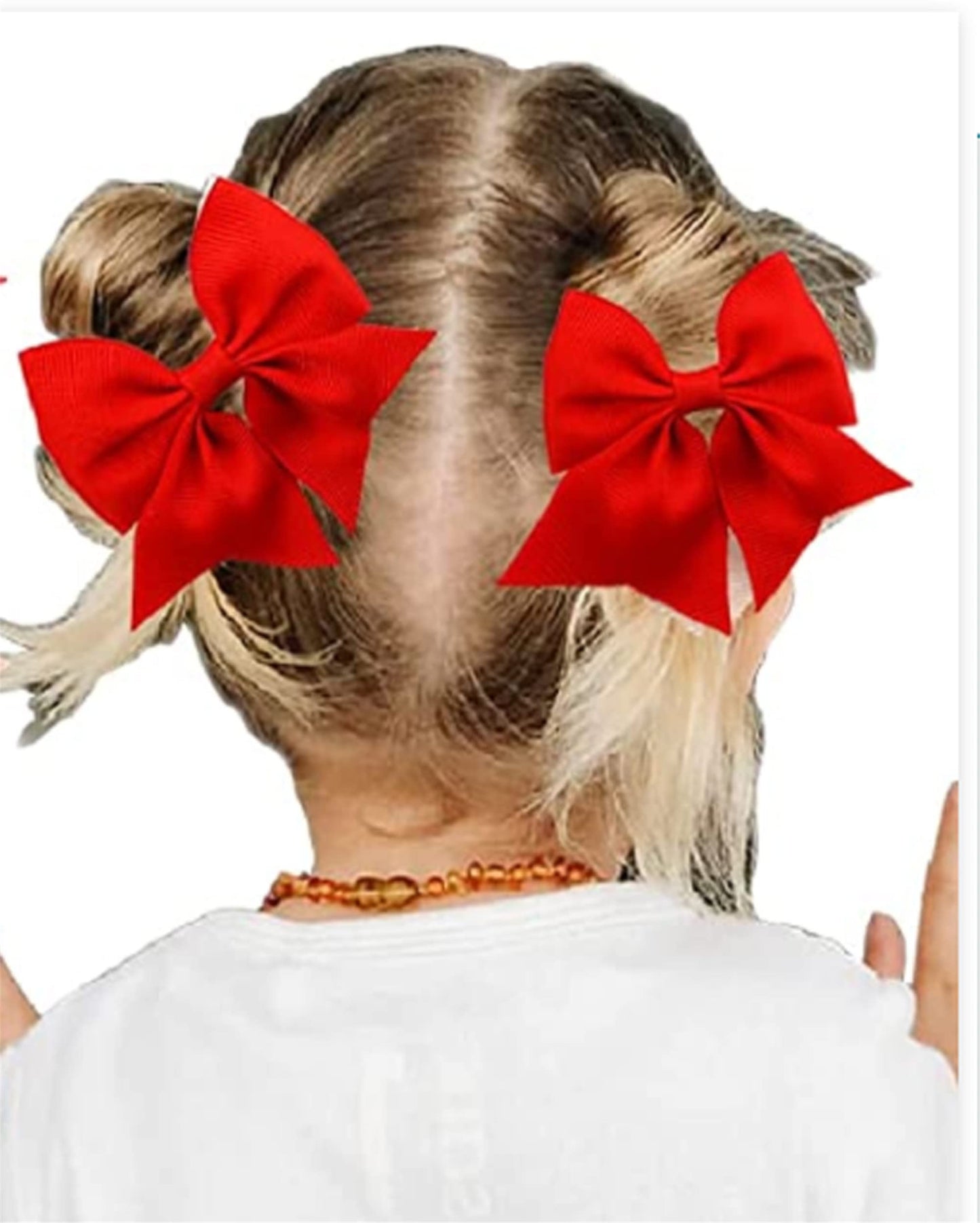 Lddcx Hair Ties Baby Girls' Hair Accessories Baby Hair Ties With Bows For Toddler Ponytail Holders Small Hair Ties (Red, Fs3)