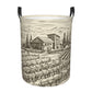 Pevtufa Vineyard Landscape Foldable Laundry Basket Organizer,Fabric Clothes Toy Storage Basket Nursery Hamper Storage Bin For Ho