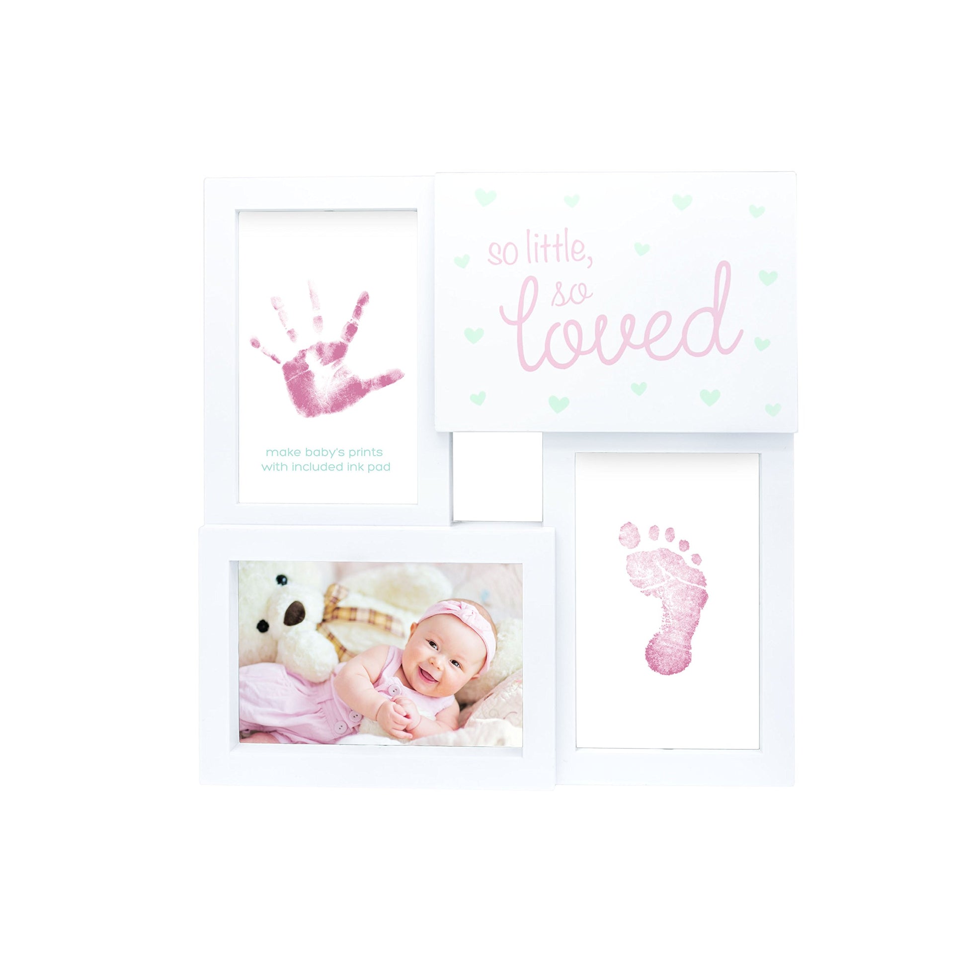 Tiny Ideas You Are Our Greatest Adventure Collage Keepsake Photo Frame, Baby Keepsake Picture Frame, Diy Baby'S Handprint And Fo