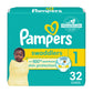 Pampers Baby Diapers - Swaddlers - Size 1, 32 Count, Ultra Absorbent Disposable Infant Diaper