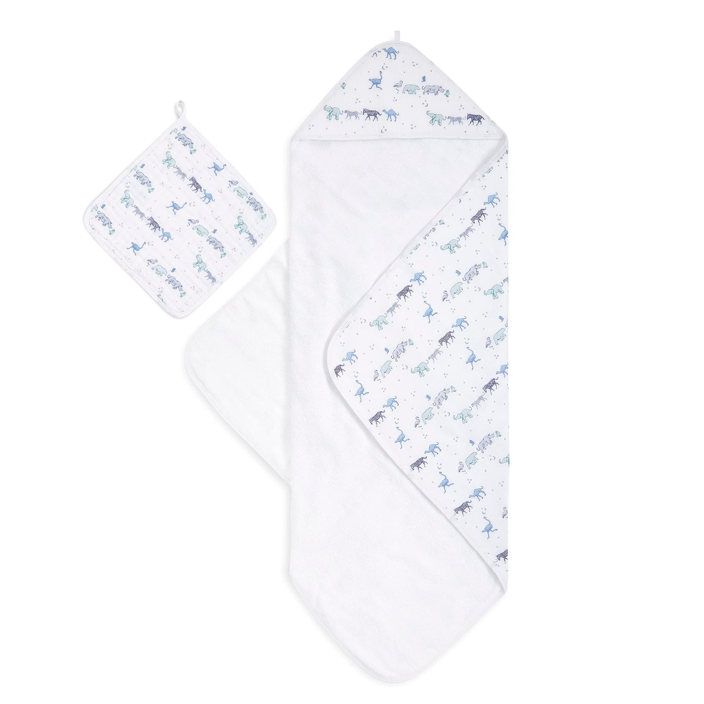 aden + anais Muslin Backed Hooded Towel Set, Rising Star