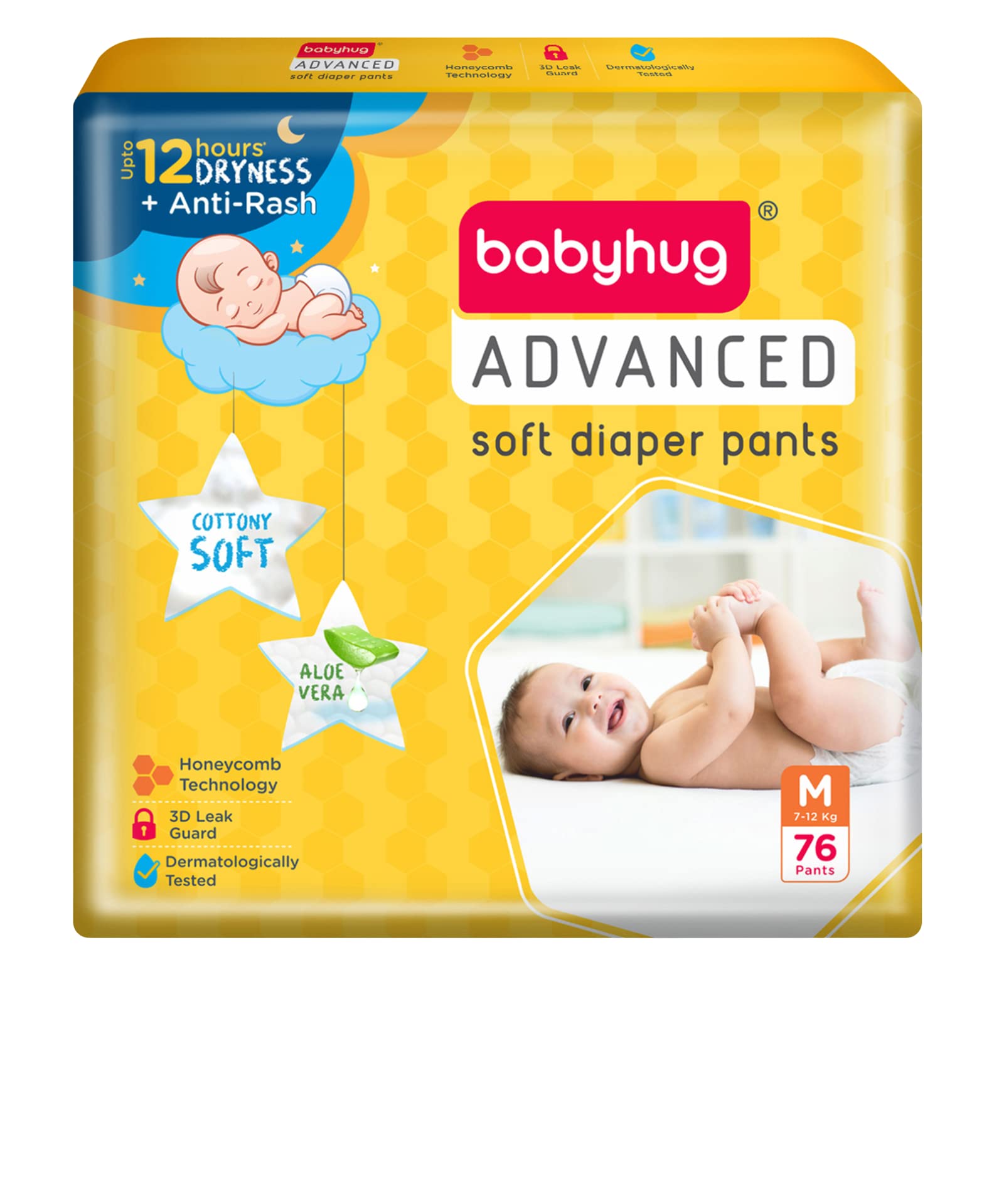 Babyhug Advanced Pant Style Infant Diaper Medium M 76 Pcs