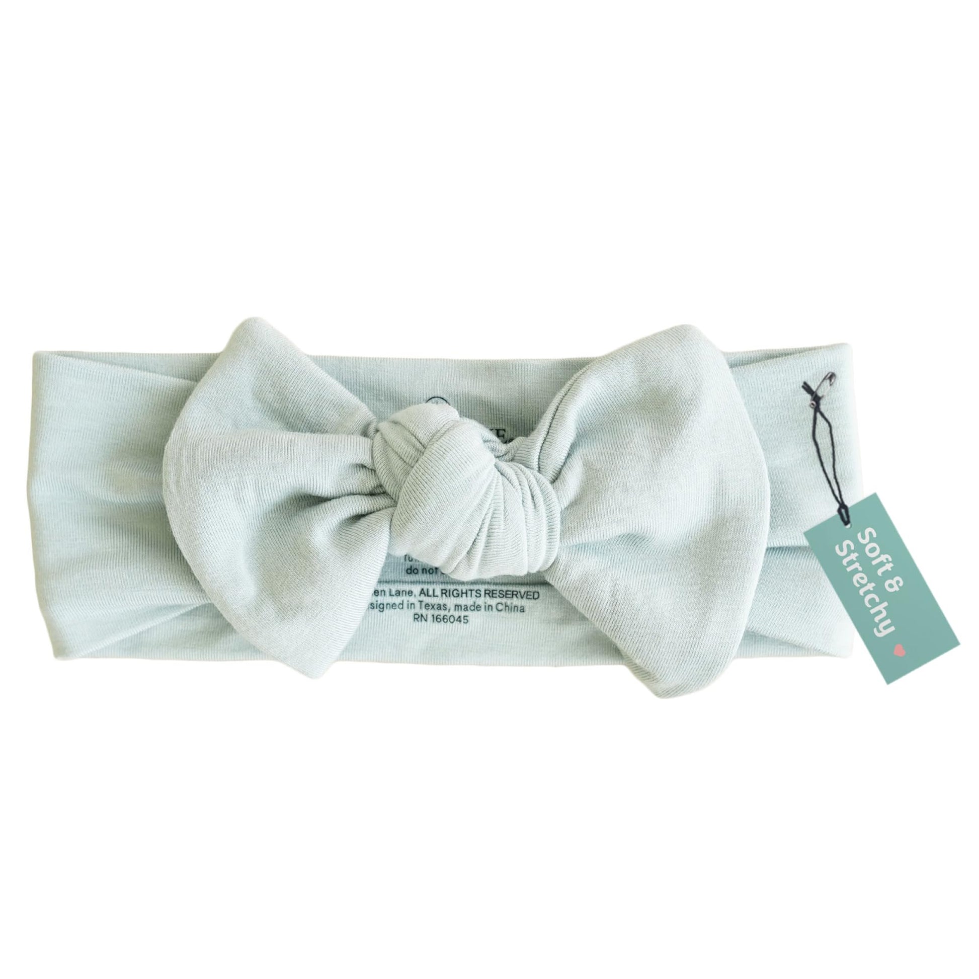 Caden Lane Baby Headwrap With Knotted Bow, Soft & Stretchy Bamboo Viscose, Comfortable Infant Hairband For Newborn & Toddler Gir
