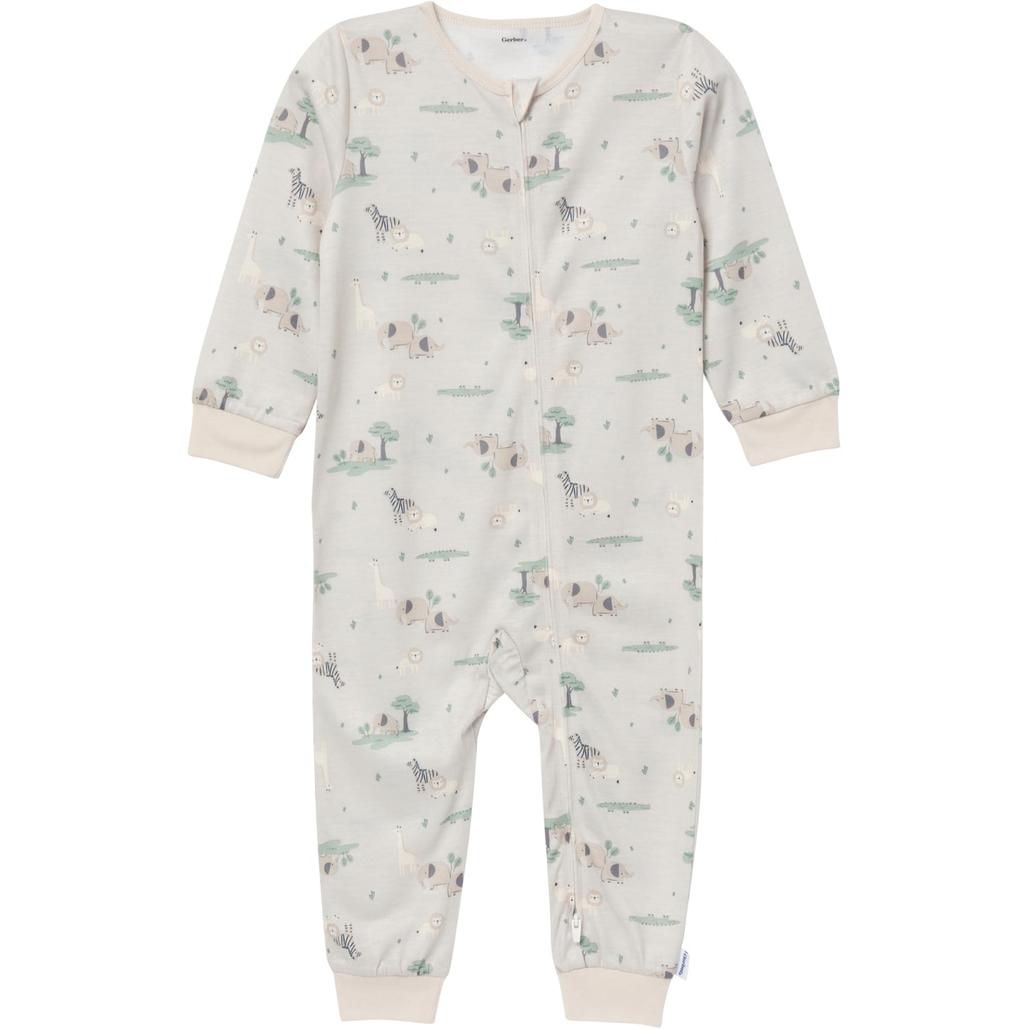 Gerber Toddlers And Baby Boys' Loose-Fit Polyester Jersey Footless Pajamas, Jungle