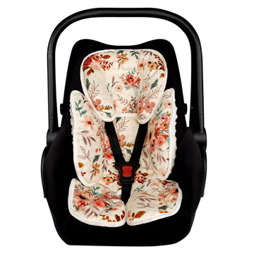 TANOFAR Infant Car Seat Head Support, Soft Baby Carseat Head & Body Support, Flower Baby Car Seat Insert Cushion for Newborn Boy