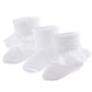 Hakugoo Baby Girl Socks Newborn Eyelet Lace Ruffle Socks Turn Cuff Socks 3 Pairs Ankle Dress Sock For Infant (Mix, 0-3 Months)