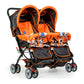 Mee Mee Twin Buggy Stroller & Pram | Easy Foldable Design With Adjustable Seating Positions | 02 Years, Up To 20 Kg | Swivel Wh