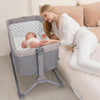 R For Rabbit Hop A Little Baby Cot Bedside Bassinet For Kids | 4 Level Height Adjustment Crib With Breathable Mesh For 0 To 12 M