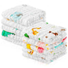 Ppogoo Baby Muslin Washcloths Natural Purified Cotton Baby Wipes Soft Newborn Baby Face Towel Baby Shower Gift 10 Pack