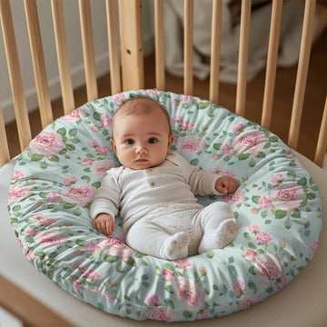 Babrukda Pink Boho Hibiscus Newborn Lounger Pillow Cover Infant Removable Snugly Fit Infant Lounger Slipcover for Baby Nursing P
