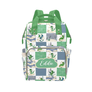Noverbibi Custom Diaper Bag for baby Customized Dragon Green Baby Bag Personalized Nursing Bags with Name Custom Name Mommy Dayp