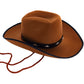 Children'S Cowboy, Sheriff Theme Costume Dress Up Set For Boys And Girls - Cowboy Hat, Bandana And Gold Sheriff Badge (Brown)