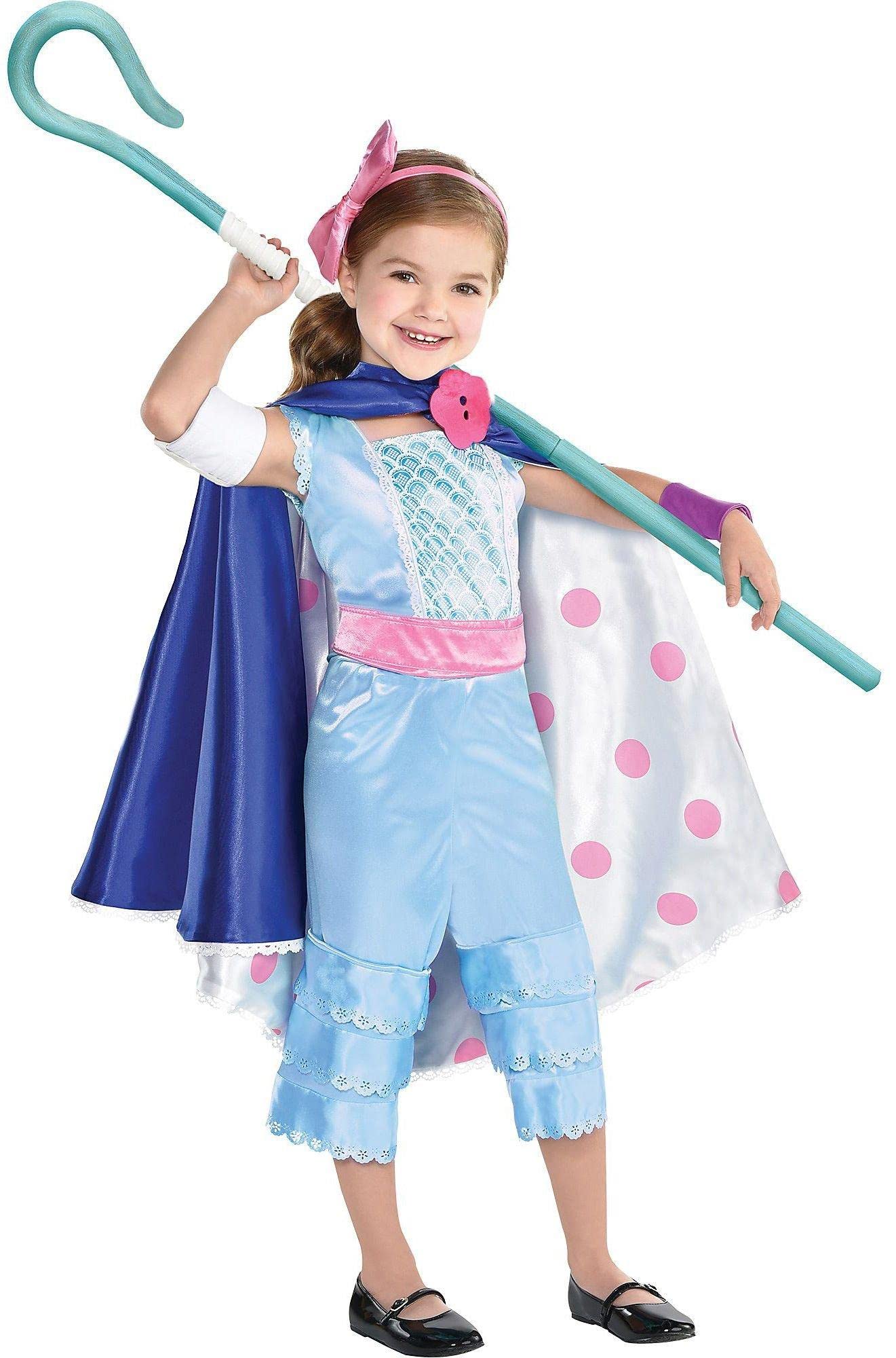 Party City Toy Story 4 Bo Peep Costume For Girls - Includes Jumpsuit, Reversible Skirt-Cape Combo, Staff & More - Disney Pixar'S