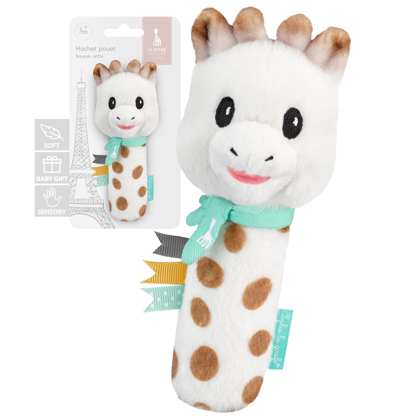 Sophie la girafe | Sweetie Pouet Rattle | Soft, Fun & Easy to Grasp | Awaken All 5 Senses