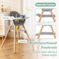 Baby Joy Baby High Chair, 6 In 1 Convertible Wooden Highchair For Babies & Toddlers With Adjustable Legs, Removable Double Tray,