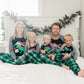 Iffei Family Matching Pajamas Set Christmas Dinosaur And Green Plaid Print Long-Sleeve Sleepwear 4-5 Years