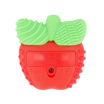 Infantino Lil Nibblers Vibrating Apple Teether -Sensory Exploration and Teething Relief with Soothing Vibrations and Textures,