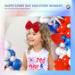 Yanjie 3Rd Of July Hairband Nylon Baby Girl Bows With Red, White, Blue Accents - One Size Fits All Infant Toddler Headbands For