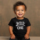 Wild One Boys 1St Birthday Shirt For Baby Boys First Birthday Outfit Black Shirt 12 Months