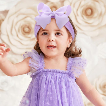 Lanmerry Headband Bows For Baby Girls Newborn Baby Bows Soft Nylon Hairbands Ribbon Bow Hair Accessories For Newborns Infants To