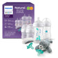 Philips Avent Natural Baby Gift Set, Bottles with Natural Response Nipples, 2X 4oz (Slow Flow, Flow 2) & 2X 9oz (Medium Flow, Fl