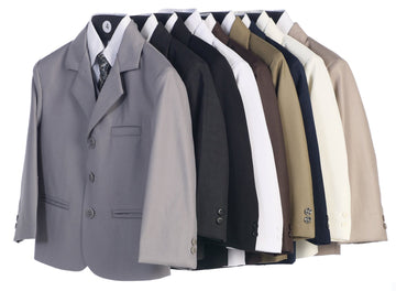 5 Piece White First Communion Or Christening Suit With Shirt, Vest, And Tie - Size M (9 Month)