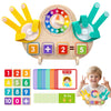BAYMI Montessori Toys for 3 4 5 Year Old - Math Manipulatives with Clock, Number Blocks & Finger Counting Cards, Educational Pre