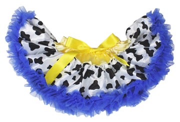 Petitebella Pattern Prints Baby Skirt 3-12M (Yellow Milk Cow, One Size)
