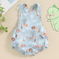 Infant Baby Boys Girls Jungle Safari Zoo Animals Print Romper Overalls Summer Jumpsuit Clothes (Multi-Color, 3-6 Months)