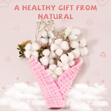 Mukin Baby Muslin Washcloths - Soft Face Cloths For Newborn, Absorbent Bath Face Towels, Baby Wipes, Burp Cloths Or Face Towels,
