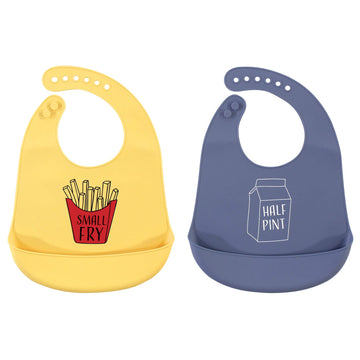 Hudson Baby Unisex Baby Silicone Bibs, Small Fry, One Size
